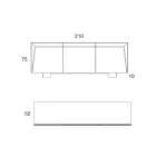 Wooden Sideboard 3 Doors with Slanted Edge and Ceramic Top - Mondolfo Viadurini