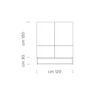 Wooden sideboard with push-pull opening doors Made in Italy - Salerno Viadurini