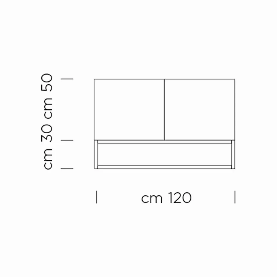 Sideboard in Canaletto Walnut Veneer Made in Italy - Salerno Viadurini
