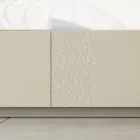 Mdf Sideboard with Plinth Base and Decorated Door Made in Italy - Deodara Viadurini