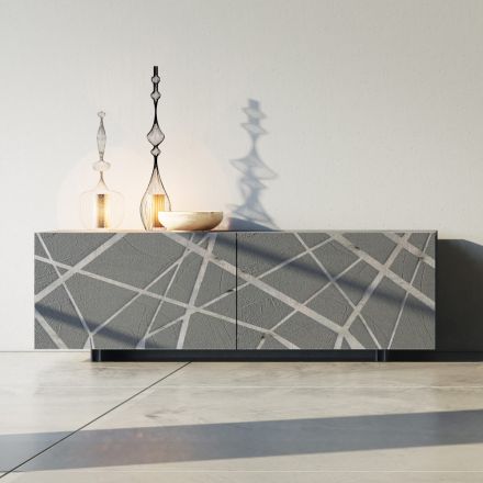 Sideboard in Matt Mud Lacquered Mdf with Plinth Base Made in Italy - Arise Viadurini