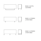 Modern Sideboard with Mdf Doors Covered in Mirror Made in Italy - Morgana Viadurini