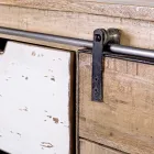 Living Room Sideboard in Mango Wood and Steel with 2 Doors and 3 Drawers - Sinfony Viadurini