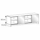 Living Room Sideboard 2 Ceramic Doors and Smoked Glass Structure Made in Italy - Sciocca Viadurini