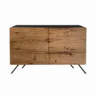 Living Room Sideboard in Mdf and Solid Wood 2 or 3 Doors Made in Italy - Chamber Viadurini