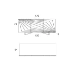 Living room sideboard in lacquered MDF 3 doors with silk-screened inlays - Saronno Viadurini