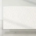 Living room sideboard in White Lacquered Mdf with Bas-relief Made in Italy - Acqua Viadurini