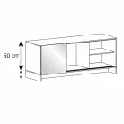 Smoked Glass Living Room Sideboard with Bronze Mirror Door Made in Italy - Silly Viadurini