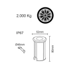 Round 2W Led Spotlight Marker in 316 Stainless Steel, 4 Pieces - Solina Viadurini