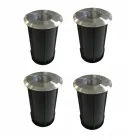 Round 2W Led Spotlight Marker in 316 Stainless Steel, 4 Pieces - Solina Viadurini