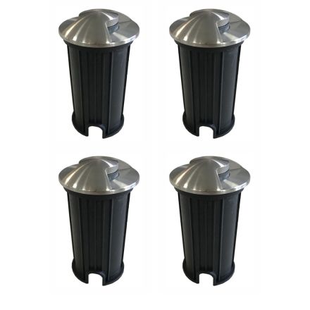 Marker Outdoor Recessed LED Spotlight in Stainless Steel 4 Pieces - Rhombus Viadurini