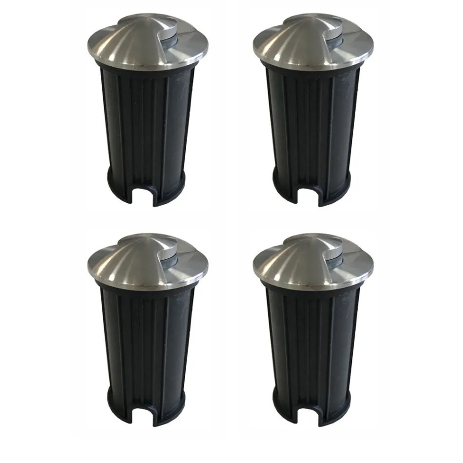 Marker Outdoor Recessed LED Spotlight in Stainless Steel 4 Pieces - Rhombus Viadurini