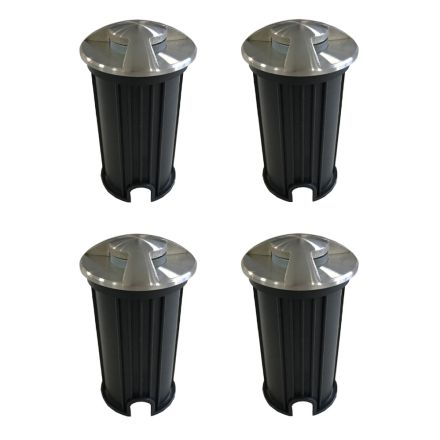 2W Stainless Steel Recessed Outdoor Led Marker 4 Pieces - Elisir Viadurini