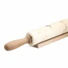 Marble Rolling Pin with Wooden Handles Made in Italy - Senni Viadurini