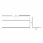 Wall Shelf in White Corian or with Black Insert 350 or 600 cm - Elono Viadurini
