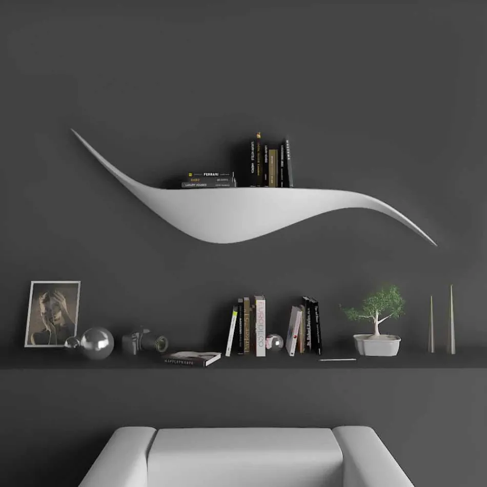 Modern design wall shelf made in Italy, Tuscania Viadurini