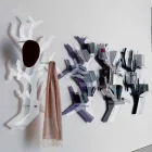 Plexiglass Wall Shelf with Coat Hooks Made in Italy - Neon Viadurini