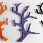 Plexiglass Wall Shelf with Coat Hooks Made in Italy - Neon Viadurini