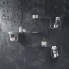 Design Shelf in Transparent Acrylic Crystal Made in Italy - Teride Viadurini