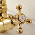 Vintage Style Single Hole Bidet Mixer in Brass Made in Italy - Ursula Viadurini