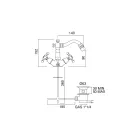 Vintage Style Single Hole Bidet Mixer in Brass Made in Italy - Ursula Viadurini