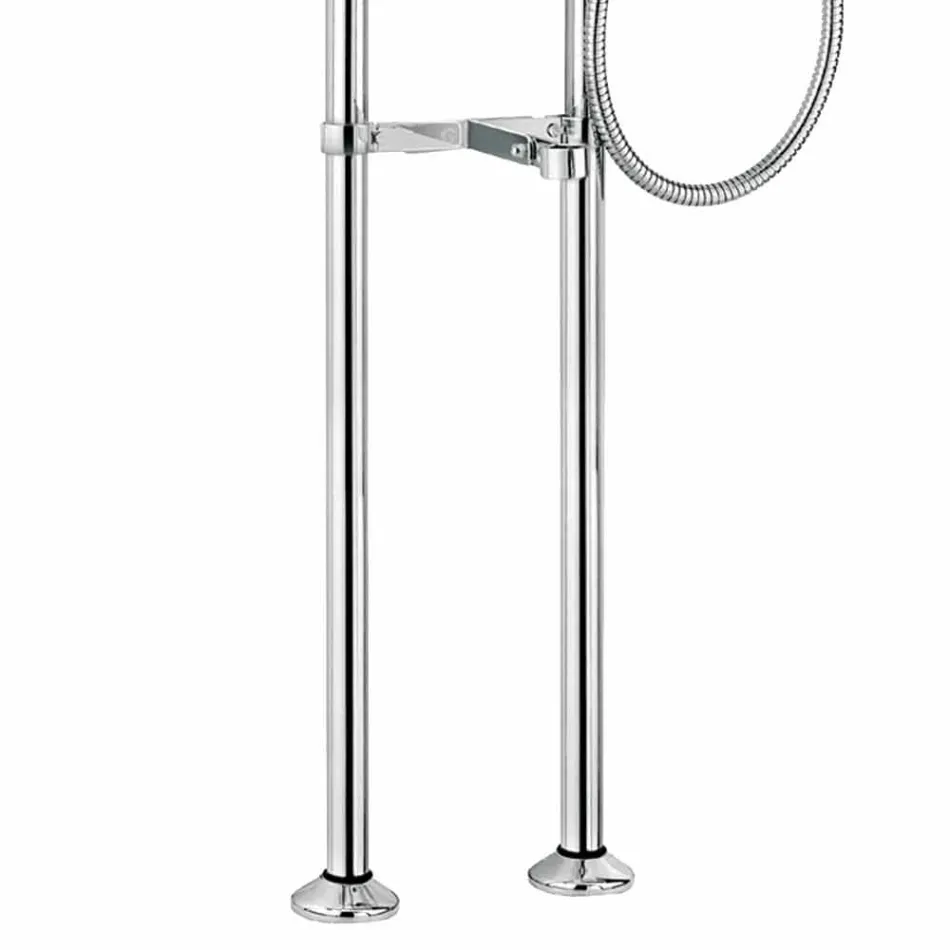 Classic Floor Mixer for Bathtub Made in Italy Brass - Omidio Viadurini