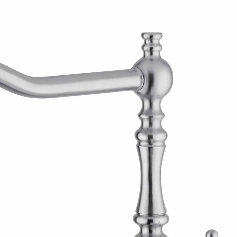 Classic Stainless Steel Kitchen Sink Mixer Made in Italy - Gift Viadurini