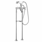 Classic Mixer for Floor Bathtub in Brass Made in Italy - Panico Viadurini