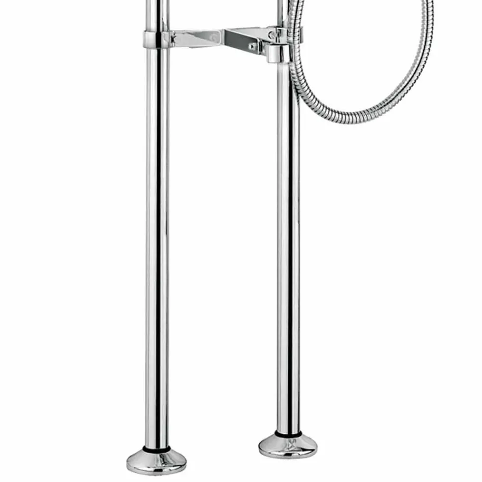 Classic Mixer for Floor Bathtub in Brass Made in Italy - Panico Viadurini