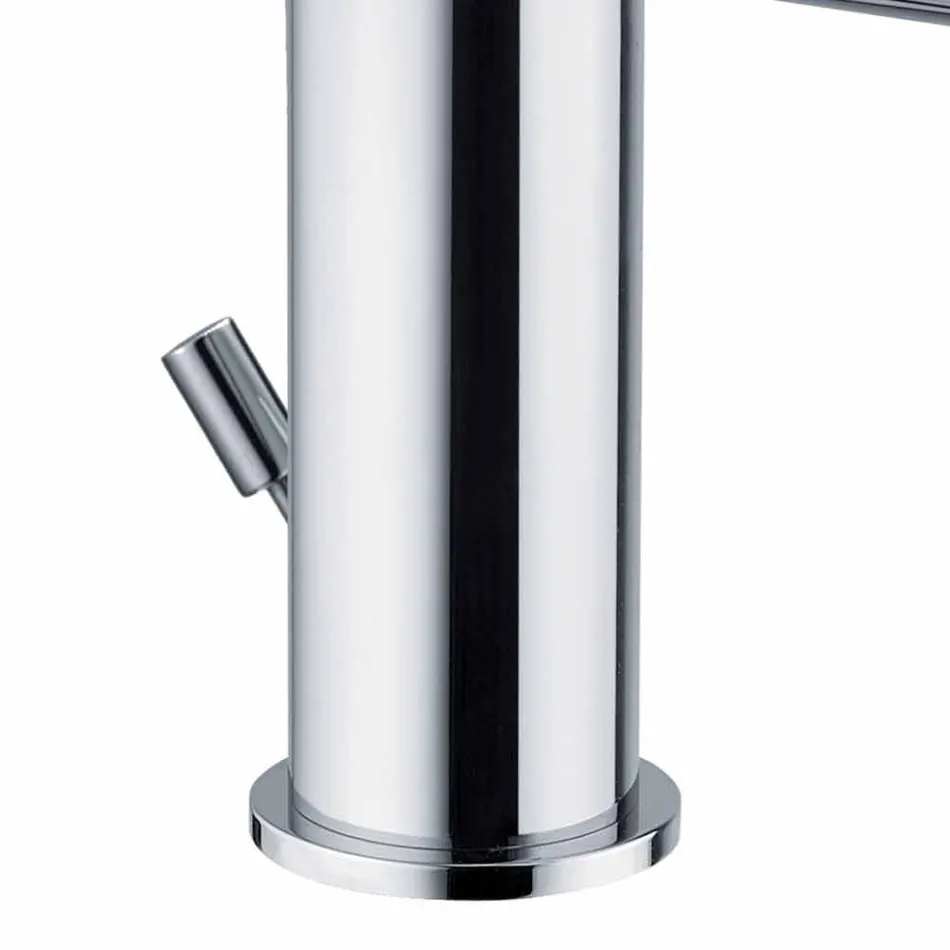 Bathroom Basin Mixer in Chromed Brass Modern Design Made in Itlay - Liro Viadurini