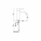 Bathroom Basin Mixer in Chromed Brass Modern Design Made in Itlay - Liro Viadurini