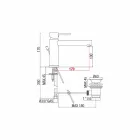 Brass basin mixer with spout 170 mm center distance Made in Italy - Ermia Viadurini