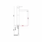 Extended Basin Mixer in Brass Without Drain Made in Italy - Ermia Viadurini