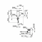 Modern bidet mixer with pop-up waste in chrome metal - zanio Viadurini