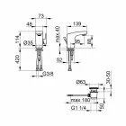 Modern Design Single-Lever Mixer for Bathroom Washbasin Chrome Finish - Gonzo Viadurini