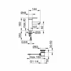 Modern Design Single Lever Mixer for Bathroom Washbasin in Metal - Zanio Viadurini