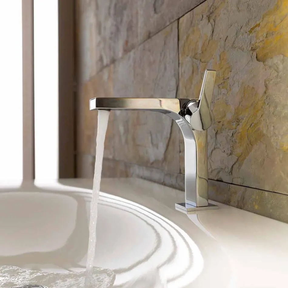 Modern Design Single Lever Mixer for Basin Without Drain - Etto Viadurini