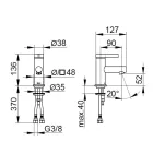 Single Lever Basin Mixer Classic Design Chrome Brass - Artemisia Viadurini