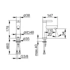 Single Lever Basin Mixer Classic Design Chrome Brass - Artemisia Viadurini
