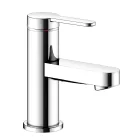 Single-lever basin mixer with flat design in chromed brass - Agenore Viadurini