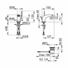 Modern Single-Lever Mixer with Metal Bidet Drain - Pinto Viadurini