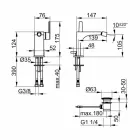 Modern Single-lever Bidet Mixer in Metal with Drain - Etto Viadurini