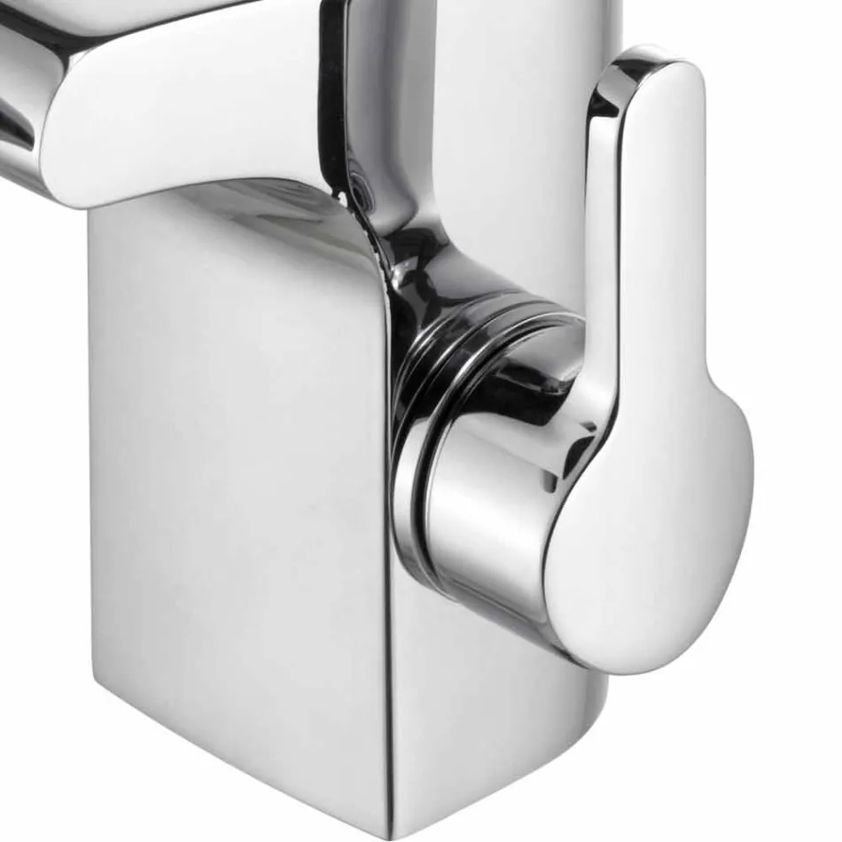 Modern Single Lever Bidet Mixer in Chrome Finish Metal - Gonzo Viadurini