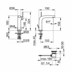 Modern Single-lever Bathroom Sink Mixer with Metal Drain - Pinto Viadurini