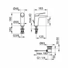 Modern Single-lever Bathroom Basin Mixer in Chromed Metal - Clari Viadurini