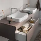 Modern Single-Lever Mixer for Washbasin Without Metal Drain - Pinto Viadurini