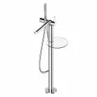 Modern Single-lever Bathtub Mixer with Metal Shower Head - Pinto Viadurini