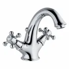 High Single Hole Mixer for Bathroom Washbasin in Brass Made in Italy - Lisca Viadurini