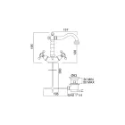 Vintage Design Single Hole Basin Mixer in Brass Made in Italy - Ursula Viadurini