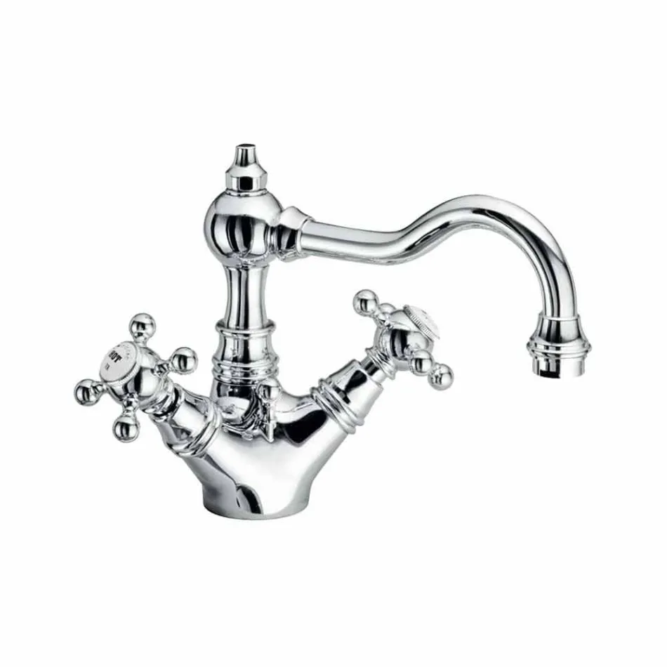 Single-Hole Design Brass Basin Mixer Made in Italy - Binsu Viadurini